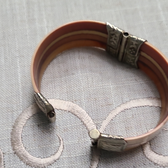 Orange and Silver Bracelet - Picture 1 of 3